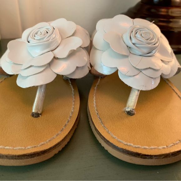 L’amour girls white thong sandals size 12 - - Picture 5 of 5